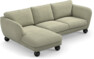 Madison Lux - 2-sits soffa med schäslong vänster - Grön