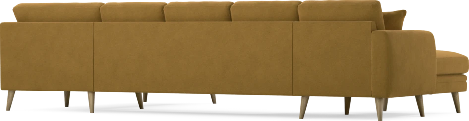 Eden - 3-sits soffa med schäslong vänster och divan höger - Gul