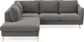 Madison - 2-sits soffa med divan vänster - Brun