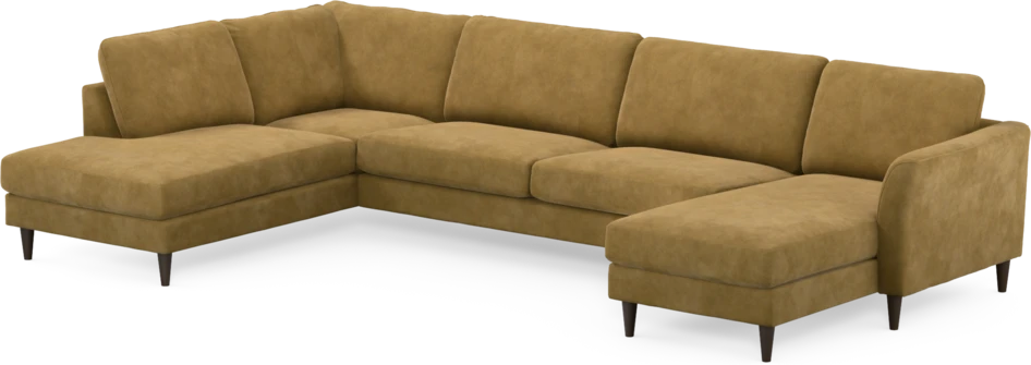Bridge - 3-sits soffa med divan vänster och schäslong höger - Gul