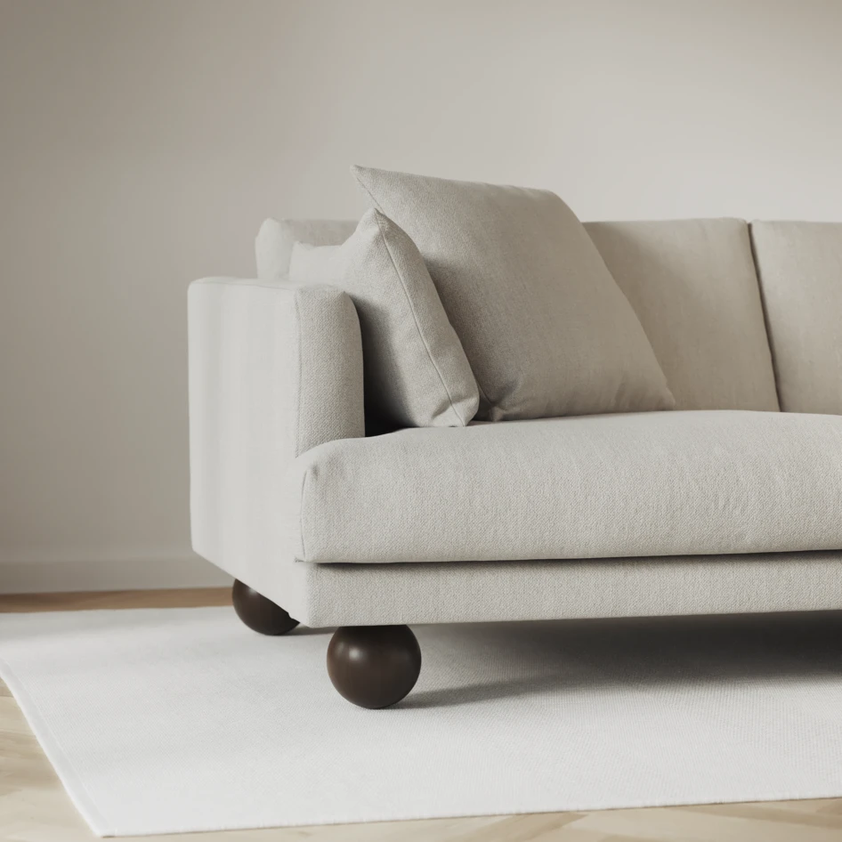 Harper - 3-sits soffa, hel dyna - Beige