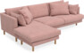 Harper - 4-sits med schäslong vänster - Rosa