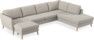 County - 3-sits soffa med schäslong vänster och divan höger - Beige