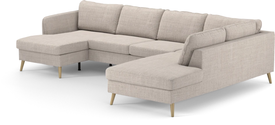 County - 3-sits soffa med schäslong vänster och divan höger - Beige