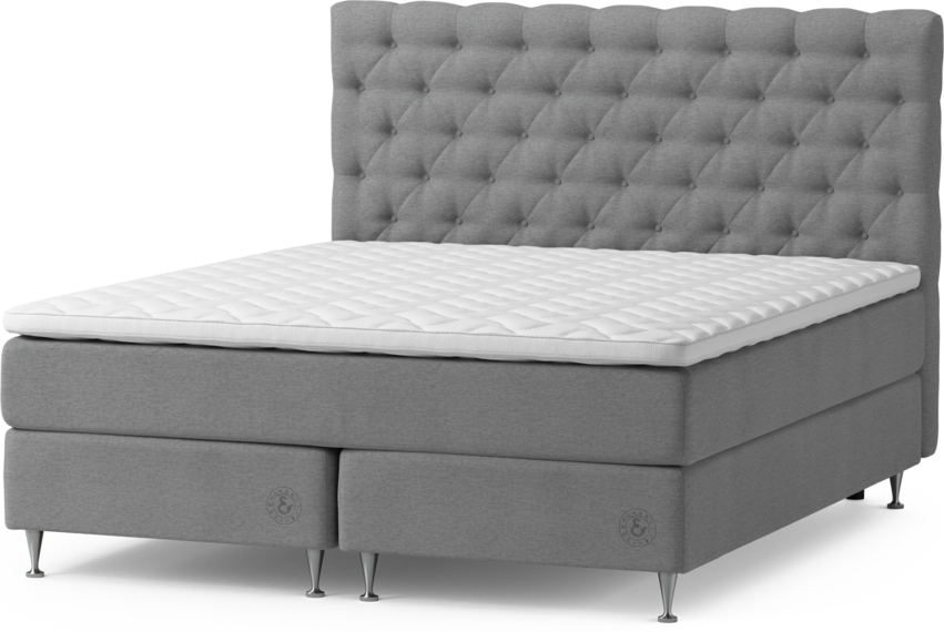 Särö Exclusive - Kontinentalsäng, dubbelsäng med bäddmadrass och Pikerad sänggavel