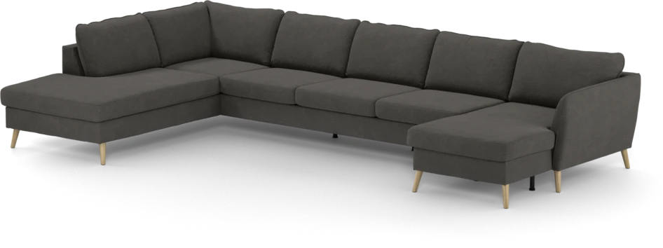 County - 4-sits soffa med divan vänster och schäslong höger - Brun