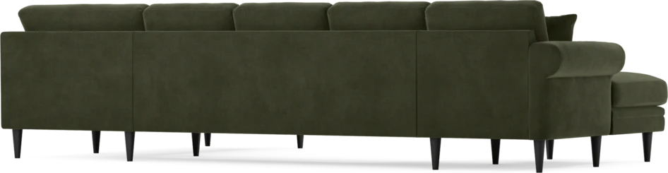 Eden - 3-sits soffa med schäslong vänster och divan höger - Grön