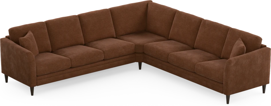 Eden - Hörnsoffa, 3+3-sits - Orange