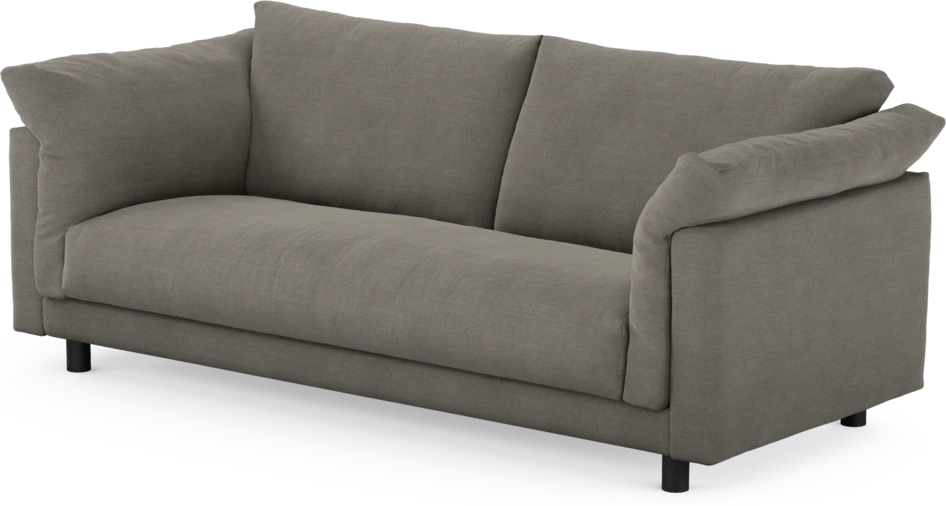 Cherrie - 2,5-sits soffa, hel dyna, fast klädsel - Grå