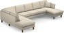 Eden - 3-sits soffa med divan vänster och schäslong höger - Beige