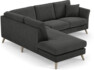 Eden - 2-sits soffa med divan - Svart