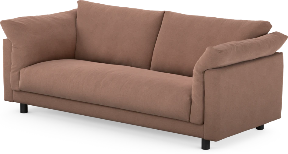 Cherrie - 2,5-sits soffa, hel dyna, fast klädsel - Rosa