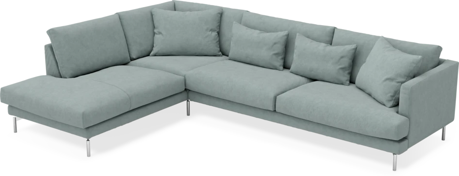Harper - 3-sits soffa med divan vänster - Grön