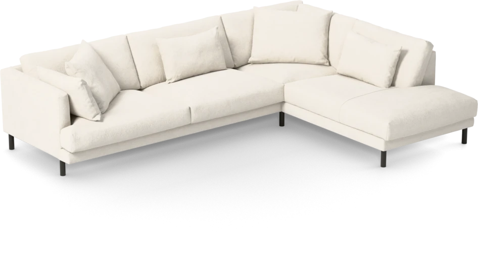 Harper - 3-sits soffa med divan höger - Vit