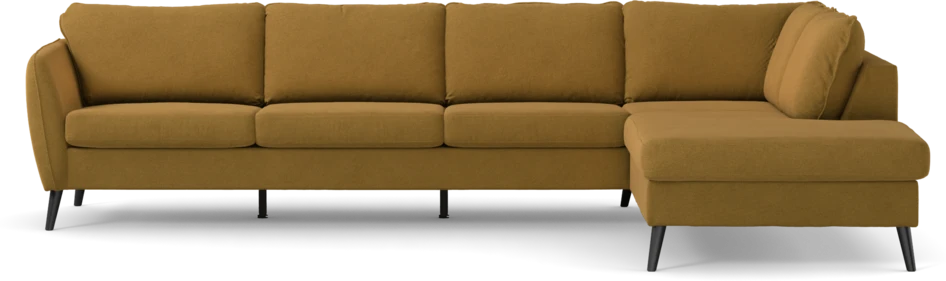 County - 3-sits soffa med divan höger - Gul