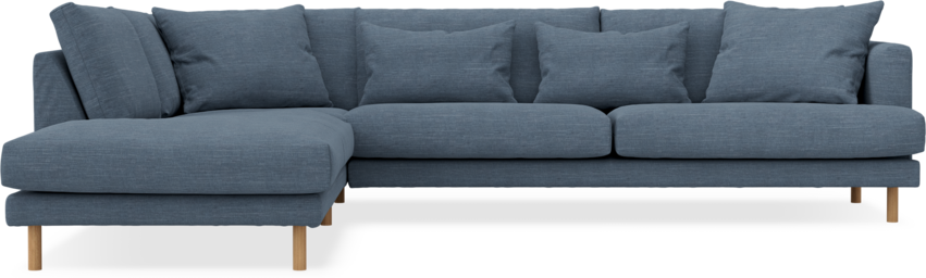 Harper - 3-sits soffa med divan vänster - Blå