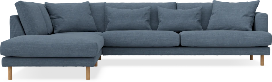 Harper - 3-sits soffa med divan vänster - Blå