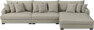 Rossi - 4-sits soffa med schäslong XL höger - Grå