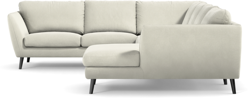 Madison Lux - Hörnsoffa med schäslong höger - Vit