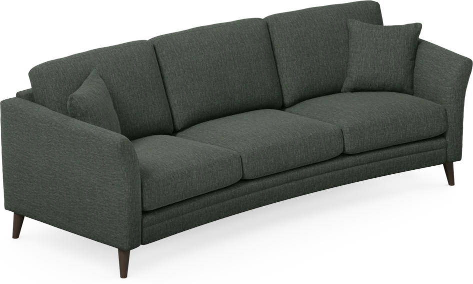 Eden - 3-sits soffa svängd - Grön