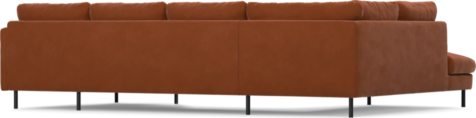 Madison Lux - 2-sits soffa med divan vänster och schäslong höger - Röd