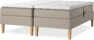 Delux Sense - Ställbar säng, dubbelsäng med bäddmadrass - Beige