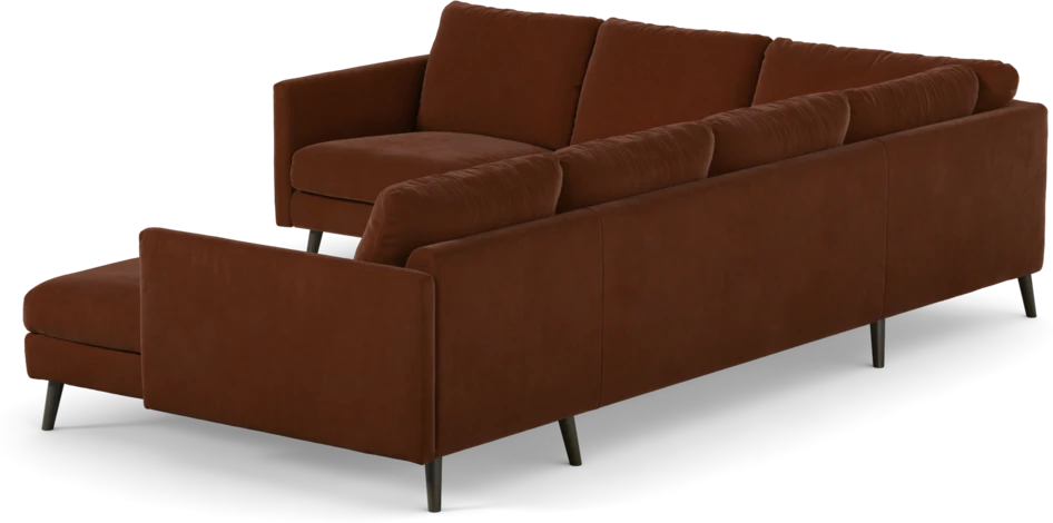 Madison Lux - Hörnsoffa med schäslong höger - Orange