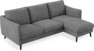Madison Lux - 2-sits soffa med schäslong höger - Vit