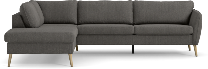 County - 2,5-sits soffa med divan vänster - Brun