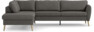 County - 2,5-sits soffa med divan vänster - Brun