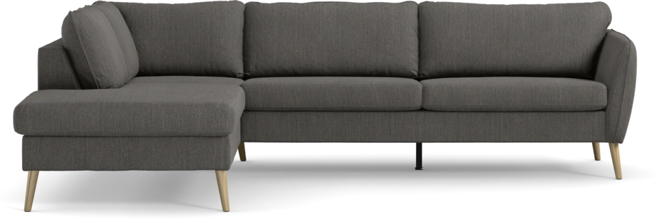 County - 2,5-sits soffa med divan vänster - Brun