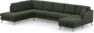 Eden - 3-sits soffa med divan vänster och schäslong höger - Grön