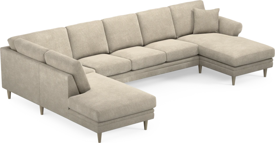 Eden - 3-sits soffa med divan vänster och schäslong höger - Beige