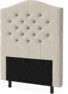 New York välvd - Sänggavel, 90-210 cm - Beige