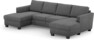 Friday - 2-sits soffa med två schäslonger - Grå