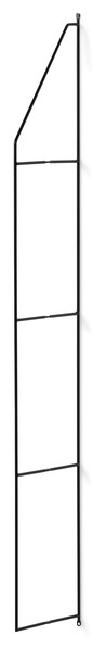 Axel - Konsol till vägghyllplan, H 121 cm - Svart