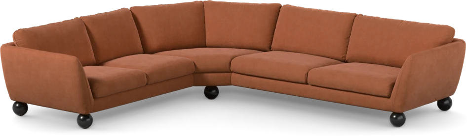 Madison Lux - Hörnsoffa 2+3-sits, hörn 2 - Orange