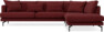 Harper - 3-sits soffa med divan höger - Rosa