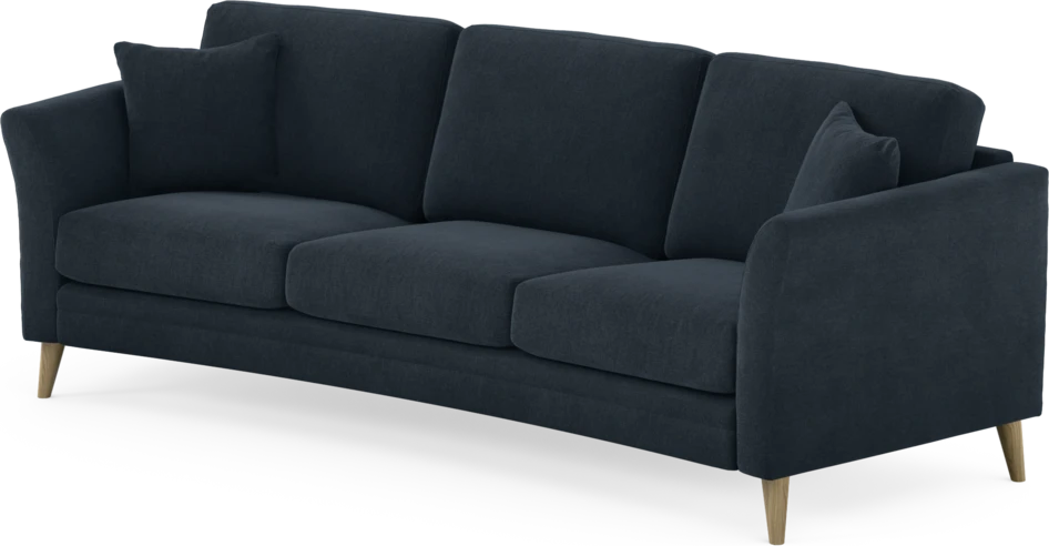 Eden - 3-sits soffa svängd - Blå