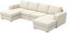 Friday - 2-sits soffa med två schäslonger - Beige