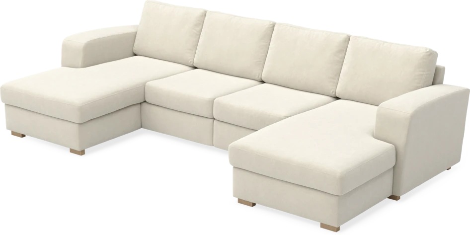 Friday - 2-sits soffa med två schäslonger - Beige