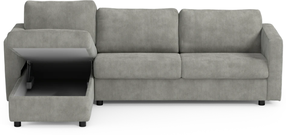 Lindö - Bäddsoffa 2,5-sits med schäslong, vändbar - Grå
