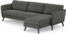 Bridge - 3-sits soffa med schäslong höger - Grå