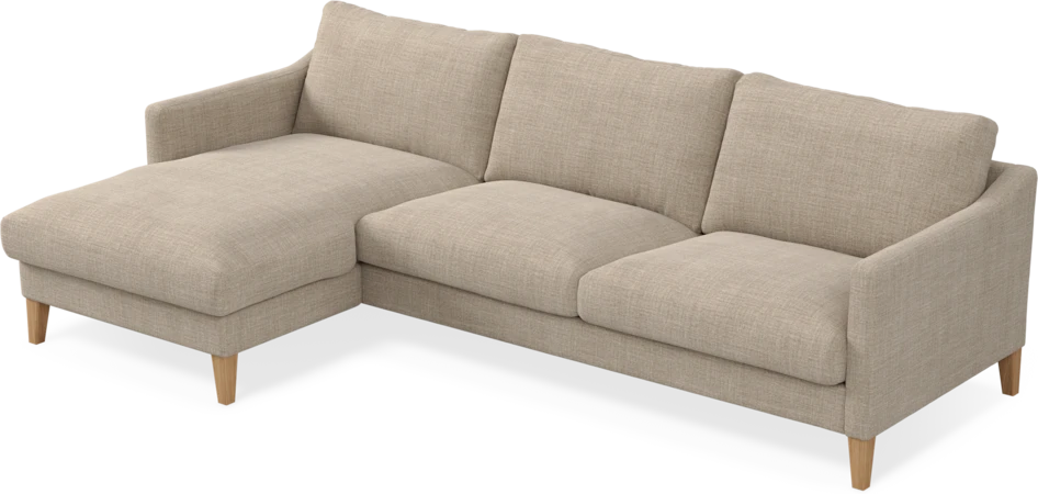 Winston - 3-sits soffa med schäslong, vändbar - Beige