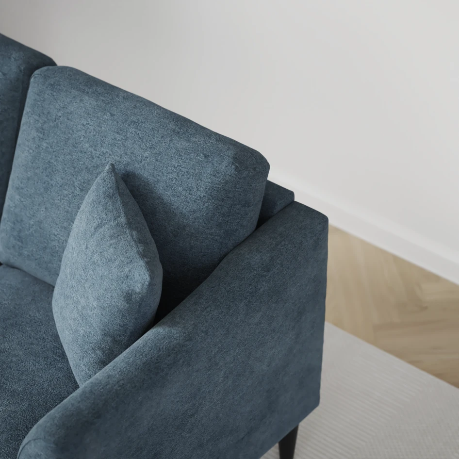 Eden - 2,5-sits soffa svängd - Blå