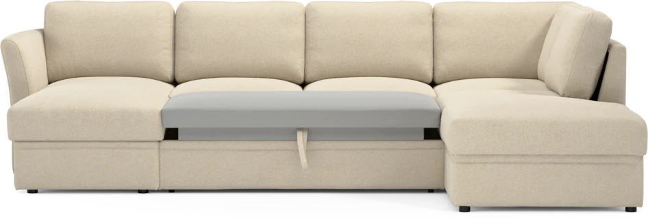 Öland - Bäddsoffa med schäslong vänster och divan höger - Beige