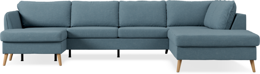 County - 3-sits soffa med schäslong vänster och divan höger - Blå