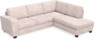 Friday - 2,5-sits soffa med divan höger - Rosa