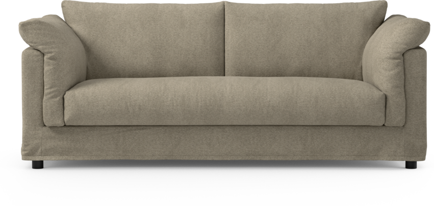 Cherrie - 2,5-sits soffa, hel dyna och kappa - Grå