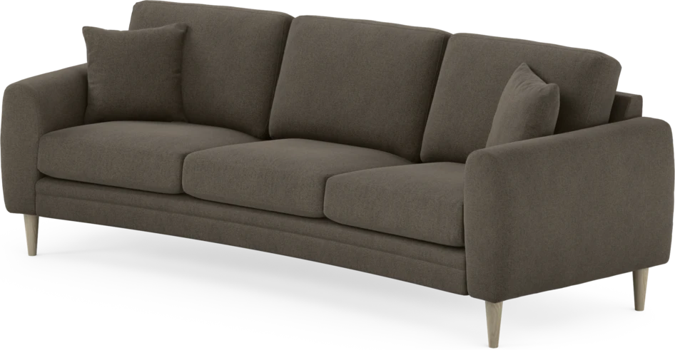Eden - 3-sits soffa svängd - Brun